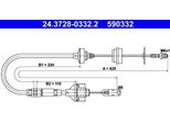 Ate 24.3728-0332.2 - Cavo Frizione Oe 2150 V7 Per Xsara