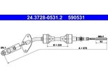 Ate 24.3728-0531.2 - Cavo Frizione Oe 7521110 Per Fiorino