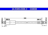 Ate 24.5305-0300.3 - Tubo Freno Oe 7402895 Per Escort Vi, Escort Vii