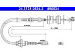 Ate 24.3728-0534.2 - Cavo Frizione Oe 1336432080 Per Ducato