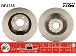 Trw DF4785 - Disco Freno Oe 8J0 615 601 A Per Tt (8J)