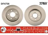Trw DF4756 - Disco Freno Oe 8E0 615 601 M Per A4 (8E), A4 (8H), Exeo (3R)