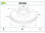 Valeo 197242 Disco Freno Oe 1K0615301AA Compatibile Con A1 8X, A3 8L, A3 8P, A3 8V, A3 8Y, Q2, Q3, Tt, Formentor, Alhambra, Altea, Altea Xl, Ateca, Leon, Karoq, Kodiaq, Octavia, Superb, Yeti, Arteon, Beetle, Caddy, Cc, Eos, Golf Alltrack, Golf Plus, Golf Sportsvan, Golf V, Golf Vi, Golf Vii, Golf Viii, Jetta, Passat Alltrack, Passat 3C, Passat 3B, Passat 3BG, Passat Cc, Scirocco, Sharan, T-ROC, Ti