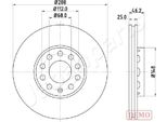 Japanparts DI-0910C - Oe 4A0615301C Disco Freno, Asse Anteriore Per A4 (8D), A4 (8E), A4 (8H), A6 (4A), A6 (4B), Exeo (3R), Superb I (3U), Passat (3B)