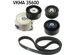 Set Di Cinghie Skf Con Nervatura A V (Vkma 35600) Per Opel
