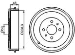 Bosch 0 986 477 088 - Oe 60810025 Tamburo Del Freno Per 145 (930), 146 (930), Doblo, Fiorino, Idea, Linea, Marea, Multipla, Palio, Qubo, Siena, Strada, Tipo