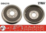 Trw DB4210 - Oe 7769850 Bremstrommel FüR 145 (930), 146 (930), Doblo, Fiorino, Idea, Linea, Marea, Multipla, Palio, Qubo, Siena, Tipo, Strada