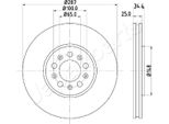 Japanparts DI-0901 - Oe 1J0615301C Bremsscheibe, Vorderachse FüR A1 (8X), A3 (8L), Leon (1M1), Cordoba (6L), Ibiza (6L), Ibiza (6J, 6P), Toledo Ii (1M2), Toledo Iv (KG3), Fabia I (6Y), Fabia Ii (54), Octavia I (1U), Rapid (Nh), Roomster (5J), Bora (1J), Golf Iv (1J), New Beetle, Polo (9N), Polo (6C, 6R)