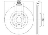 Hella 8DD 355 128-311 - Oe 4F0615301F Disco Freno Per A6 (4F)