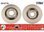 Trw DF4776 - Disco Freno Oe 4F0 615 601 G Per A6 (4F)