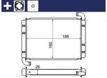 Mahle Ah 9 000S - Oe 77363898 Scambiatore Di Calore, Riscaldatore Per Mito (955), Punto, Fiorino, Qubo, Adam, Corsa D (S07), Corsa E (X15)