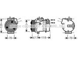 Prasco FTK384 - Klimakompressor Oe 51803075 Per Mito (955), Nemo, Doblo, Fiorino, Punto, Linea, Qubo, Bipper (Aa), Bipper Tepee