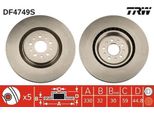 Trw DF4749S - Disco Freno Oe 51733051 Per 147 (937), 156 (932), Gt (937)