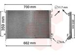 Van Wezel 37005397 - Condensatore Aria Condizionata Oe 71740472 Per Croma, Signum (Z03), Vectra C (Z02)