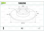 Valeo 186290 - Oe 60653479 Disco Freno, Asse Posteriore Per 147 (937), 156 (932), 164