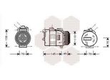 Van Wezel 0600K181 - Compressore Aria Condizionata Oe 64526910459 Per Serie 3 (E46), Serie 5 (E39), Serie 7 (E38)