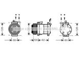 Prasco ALAK009 - Compressore Aria Condizionata Oe 60629417 Per 145 (930), 146 (930), 147 (937), 156 (932), 166 (936), Gt (937), Gtv (916), Spider (916), Brava, Bravo, Coupe 175, Marea, Multipla, Stilo