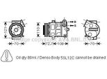 Prasco OLK419 - Compressore Aria Condizionata Oe 55702161 Per Punto, Doblo, Corsa D (S07)