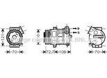Prasco OLAK419 - Compressore Aria Condizionata Oe 55702161 Per Punto, Doblo, Corsa D (S07)
