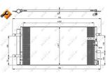 Nrf 350046 - Condensatore Aria Condizionata Oe 4G0260401A Con Essiccatore Per A4 (8K), A5 (8T), A5 (8F), A6 (4G), A7 (4G), Q5 (8R), Macan (95B)