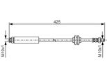Bosch 1 987 476 451 - Oe 51835425 Bremsschlauch FüR Mito (955), Nemo, 500L (351, 352), Fiorino, Punto, Linea, Qubo, Adam, Corsa D (S07), Corsa E (X15), Bipper (Aa), Bipper Tepee