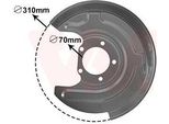 Van Wezel Parafango Disco Freno Per Vw Passat Variant (3B6) Posteriore Sinistro 0315373 Piastra Di Ancoraggio