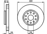 Bosch 0 986 478 460 - Oe 46449390 Disco Freno Per 166 (936)