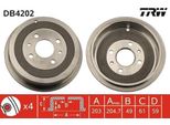 Trw DB4202 - Tamburo Freno Oe 7774593 Per 145 (930), 146 (930), Brava, Bravo, Fiorino, Punto, Idea, Marea, Panda, Qubo