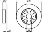 Bosch 0 986 478 463 - Oe 60814646 Disco Freno Per 166 (936)