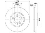 2X Hella 8DD 355 132-891 Disco Freno, Asse Anteriore