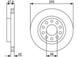 Bosch 0 986 479 366 - Oe 4Z7 615 601 Disco Freno Per A6 (4B)