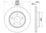 Hella 8DD 355 101-351 - Oe 447615601A Disco Freno Per A8 (4D)