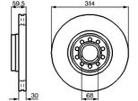 Bosch 0 986 478 617 - Oe 441 615 301 Aa Disco Freno Per A6 (4A), A8 (4D)