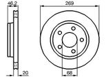 Bosch 0 986 478 316 - Oe 447 615 601 B Disco Freno Per A8 (4D)