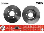 Trw DF2666 - Disco Freno Oe 4D0 615 601 A Per A8 (4D)