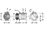 Prasco AIAK150 - Compressore Aria Condizionata Oe 4B0260805B Per A4 (8D), A6 (4A), A6 (4B), A8 (4D), Superb I (3U), Passat (3B)