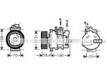 Prasco AIAK272 - Compressore Aria Condizionata Oe 8E0260805F Per A4 (8E), A4 (8H), A6 (4B)