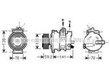 Prasco AIAK329 - Compressore Aria Condizionata Oe 4F0260805AA Per A4 (8K), A5 (8T), A5 (8F), A6 (4F), Q5 (8R), Exeo (3R)