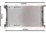 Van Wezel 03002292 - Oe 8K0121251L Radiatore, Raffreddamento Motore Per Q5 (8R), Q3 (8U), A6 (4G), A5 (8T), A5 (8F), A4 (8K), A4 (8H), Exeo (3R)
