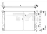 Tyc 702-0012-R - Oe 8E0121251 Radiatore, Raffreddamento Motore Per A4 (8E), A4 (8H), A6 (4B), Exeo (3R)