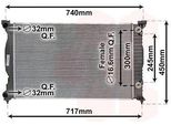 Van Wezel 03002241 - Oe 8E0121251AE Radiatore, Raffreddamento Motore Per A4 (8H), A4 (8E), Exeo (3R)