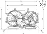 Nrf 47938 - Ventola Radiatore Oe 8K0121207A Per A4 (8K), A5 (8T), A5 (8F), A6 (4G), A7 (4G), Q3 (8U), Q5 (8R), Macan (95B)