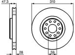 Bosch 0 986 478 669 - Oe 60629865 Disco Freno Per 166 (936)