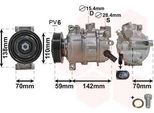 Van Wezel 0300K401 Condizionatore D'aria Compressore Climatizzatore R134A Per Audi A4 Avant (8K5, B8) Q5 (8RB) A4 Berlina (8K2, B8) A4 Allroad (8KH, B8)