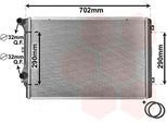 Van Wezel 58002207 Radiatore Radiatore Acqua Radiatore Motore Per Vw Golf V Hatchback (1K1) Golf Vi (5K1) Touran (1T1, 1T2) Passat Variant (3C5) Passat Variant
