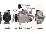Van Wezel 0300K279 - Compressore Aria Condizionata Oe 8E0260805AG Per A4 (8K), A4 (8E), A4 (8H), A5 (8T), A5 (8F), A6 (4F), Q5 (8R), Exeo (3R)