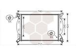 Van Wezel 03002203 - Oe 8E0121251G Radiatore, Raffreddamento Motore Per A4 (8H), A4 (8E)