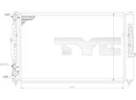 Tyc 702-0011 - Oe 8D0121251AT Radiatore, Raffreddamento Motore Per A6 (4B), A4 (8D), Superb I (3U), Passat (3B)