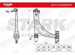 Stark SKCA-0050076 - Braccio Di Controllo Oe 1K0407152AC Per A3 (8P), Altea (5P), Leon (1P1), Toledo Iii (5P2), Octavia Ii (1Z), Superb Ii (3T), Yeti (5L), Caddy Iii (2C, 2K), Eos (1F), Golf Plus (5M), Golf V (1K), Golf Vi, Jetta Iii (1K2), Scirocco, Touran (1T)