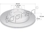 Topran 501 193 - Oe 3421 3 332 217 Disco Freno, Asse Posteriore Per X3 (E83)